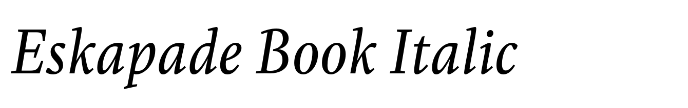 Eskapade Book Italic